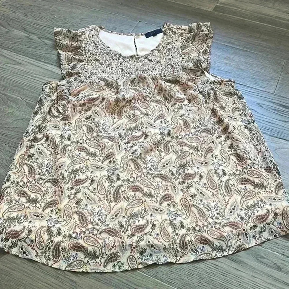 ECLAIR | Nordstrom colourful paisley  tank top blouse - Picture 2 of 13